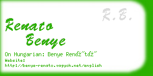 renato benye business card